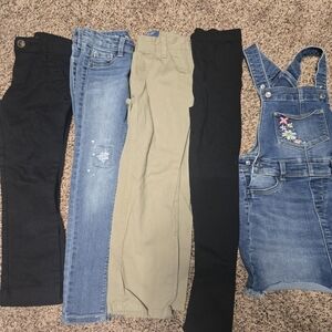 *Size 6* Bundle of 5* 4 Pants & 1 Overall Jean Shorts*